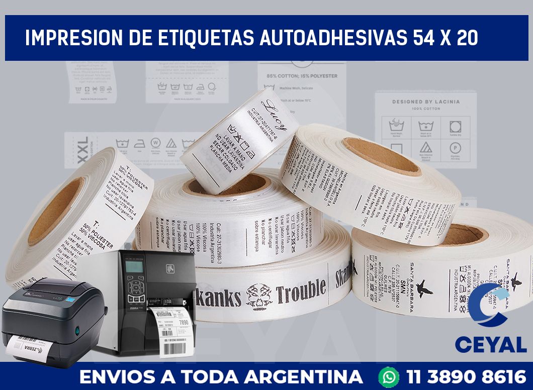 impresion de etiquetas autoadhesivas 54 x 20