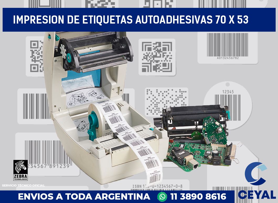 impresion de etiquetas autoadhesivas 70 x 53