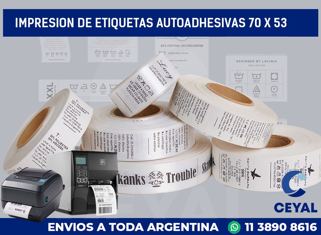 impresion de etiquetas autoadhesivas 70 x 53