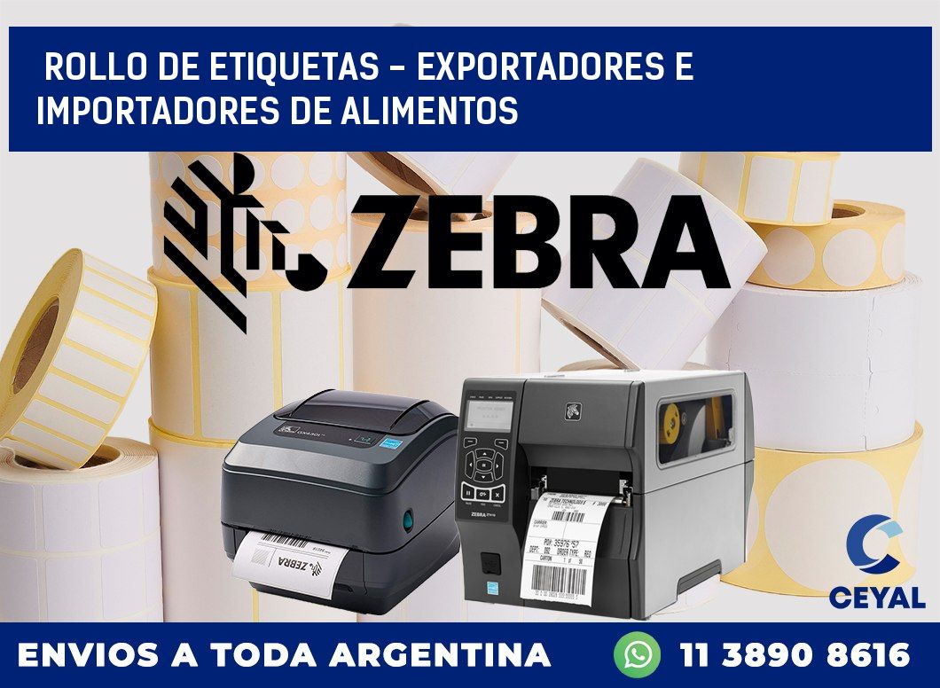 rollo de etiquetas – exportadores e importadores de alimentos