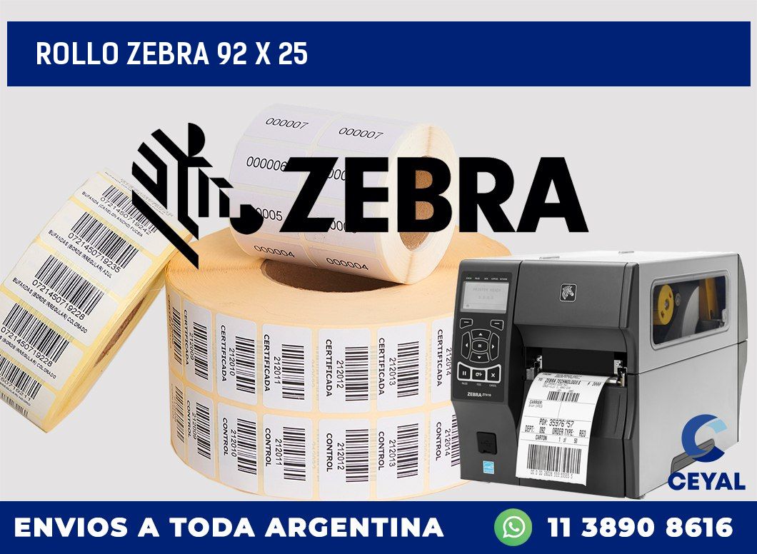 rollo zebra 92 x 25