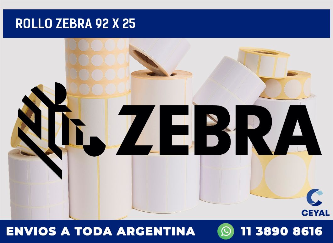 rollo zebra 92 x 25