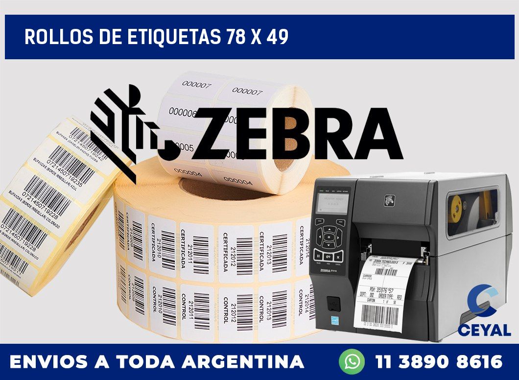 rollos de etiquetas 78 x 49