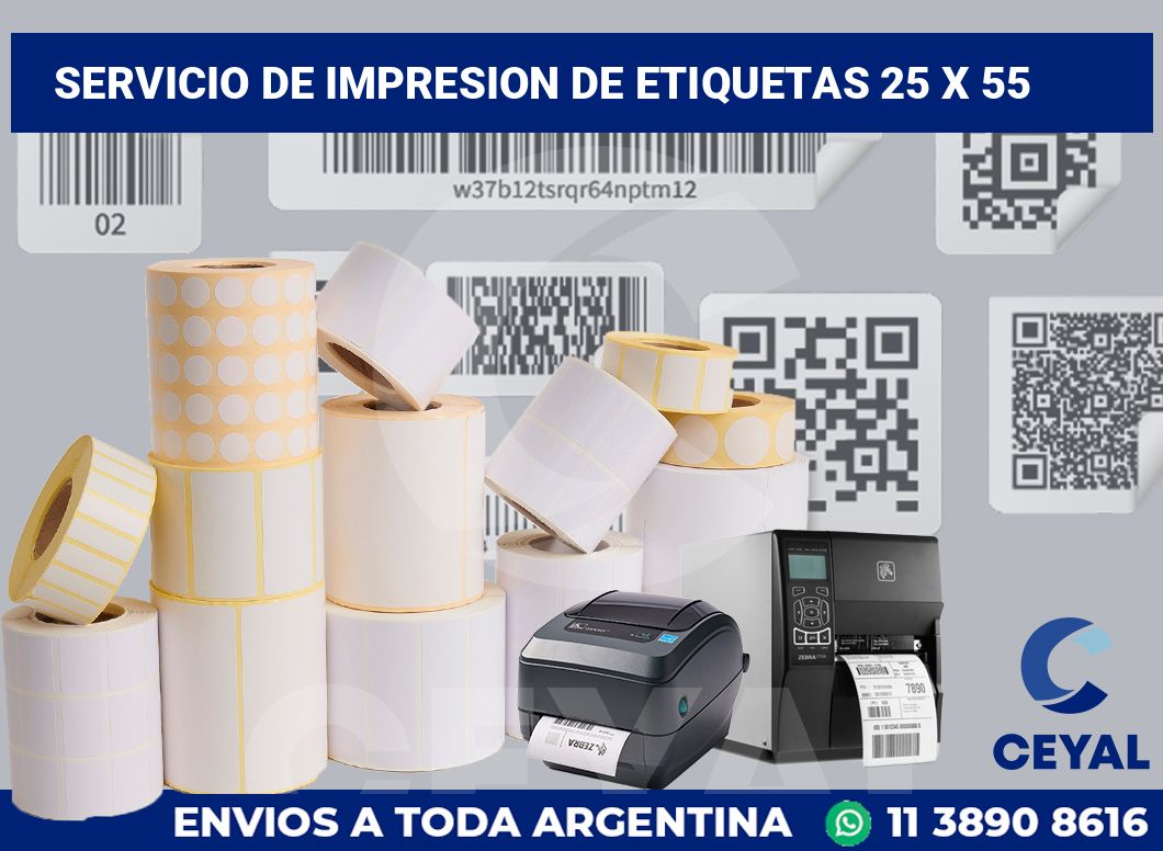 servicio de impresion de etiquetas 25 x 55