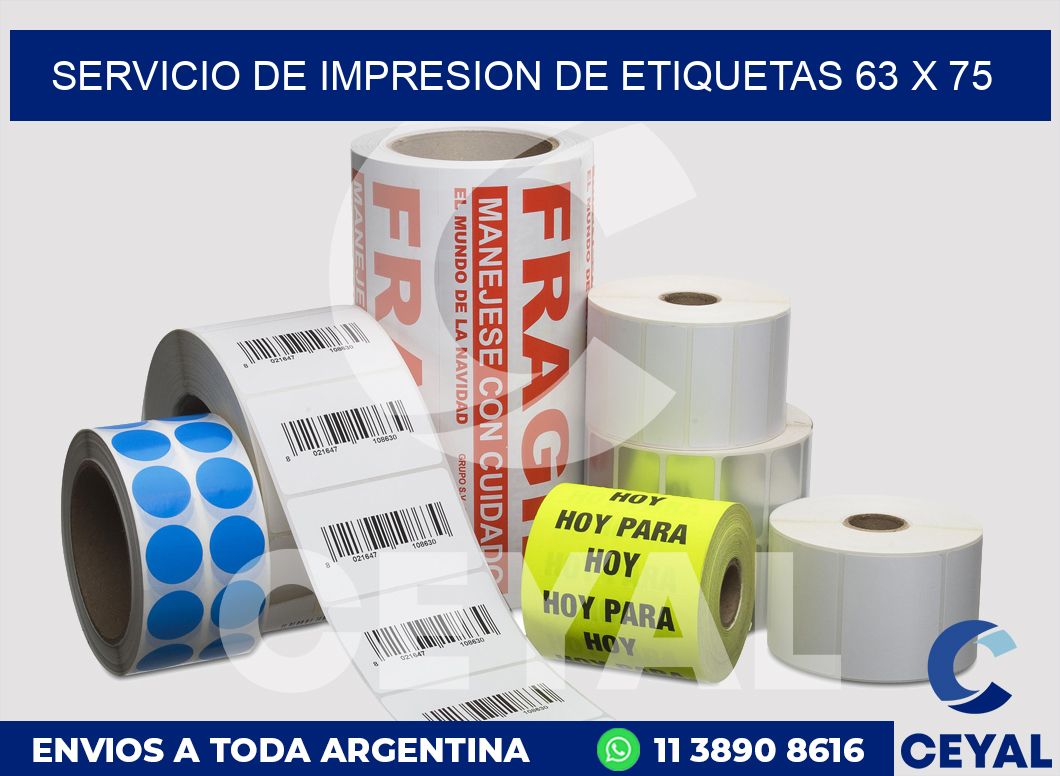servicio de impresion de etiquetas 63 x 75