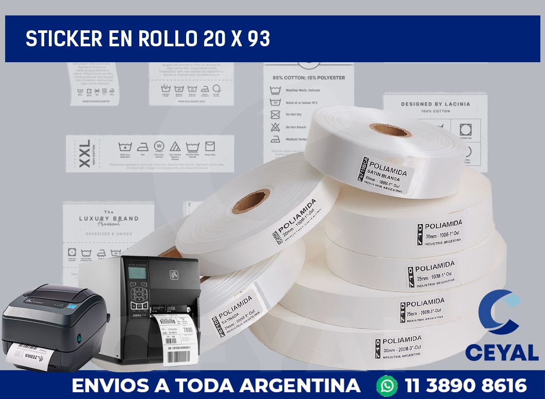 sticker en rollo 20 x 93