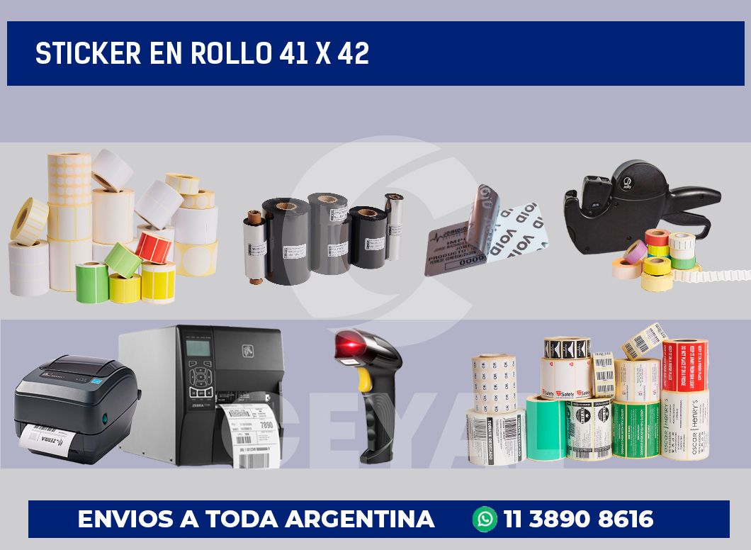 sticker en rollo 41 x 42