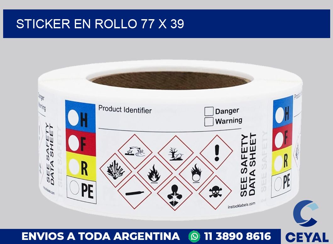 sticker en rollo 77 x 39
