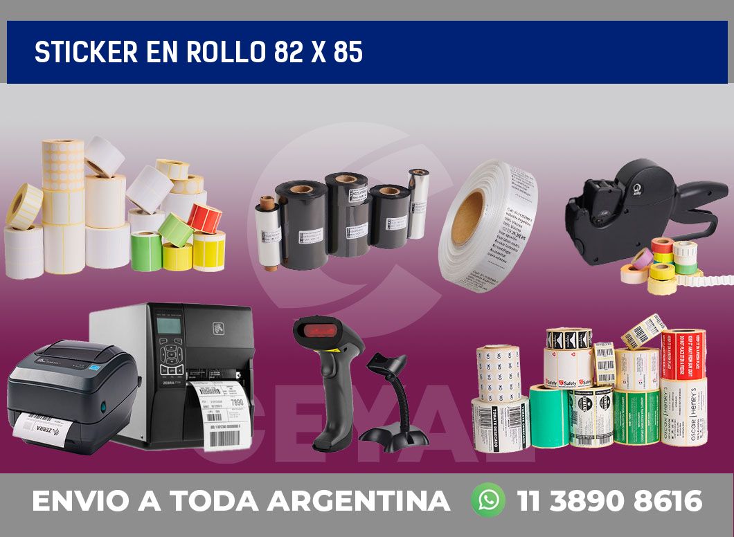 sticker en rollo 82 x 85