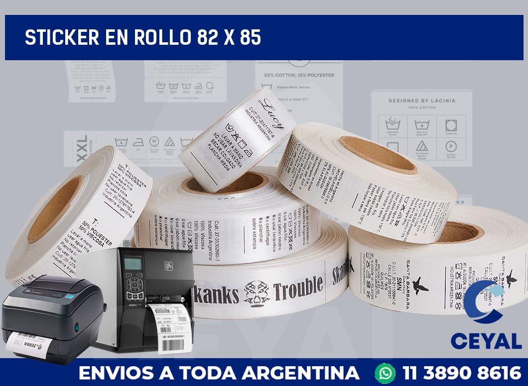 sticker en rollo 82 x 85