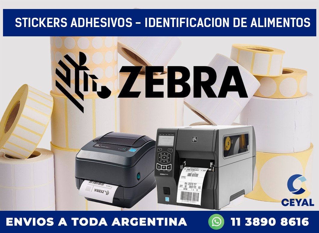 stickers adhesivos – identificacion de alimentos