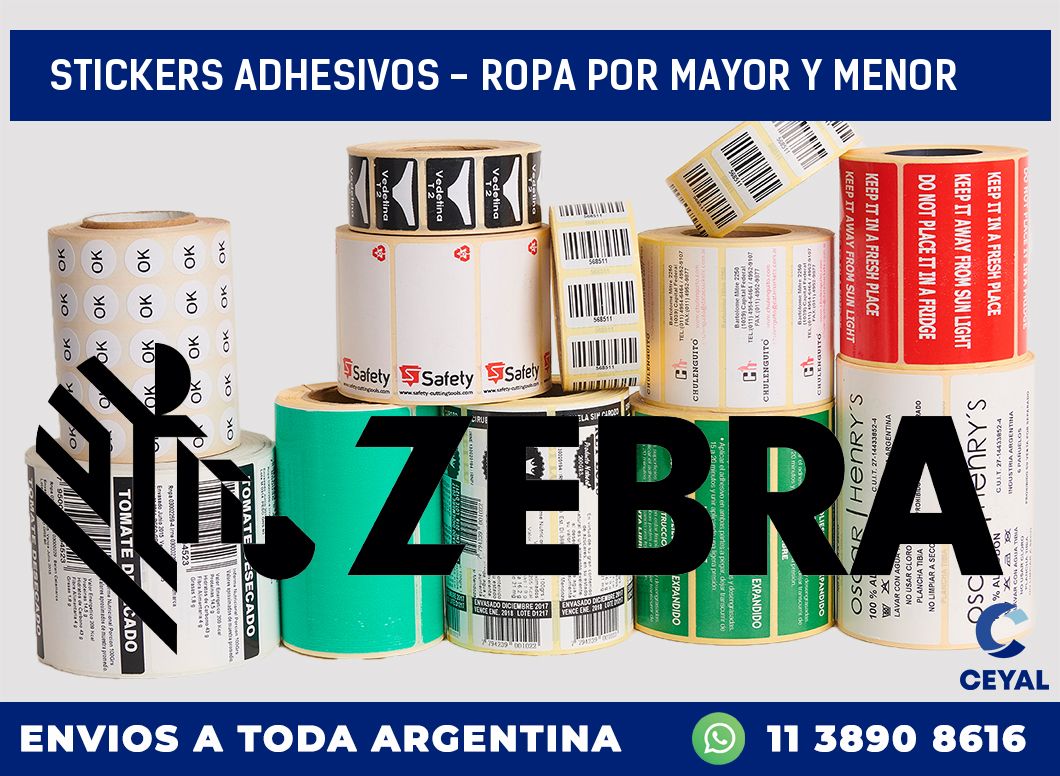 stickers adhesivos – ropa por mayor y menor