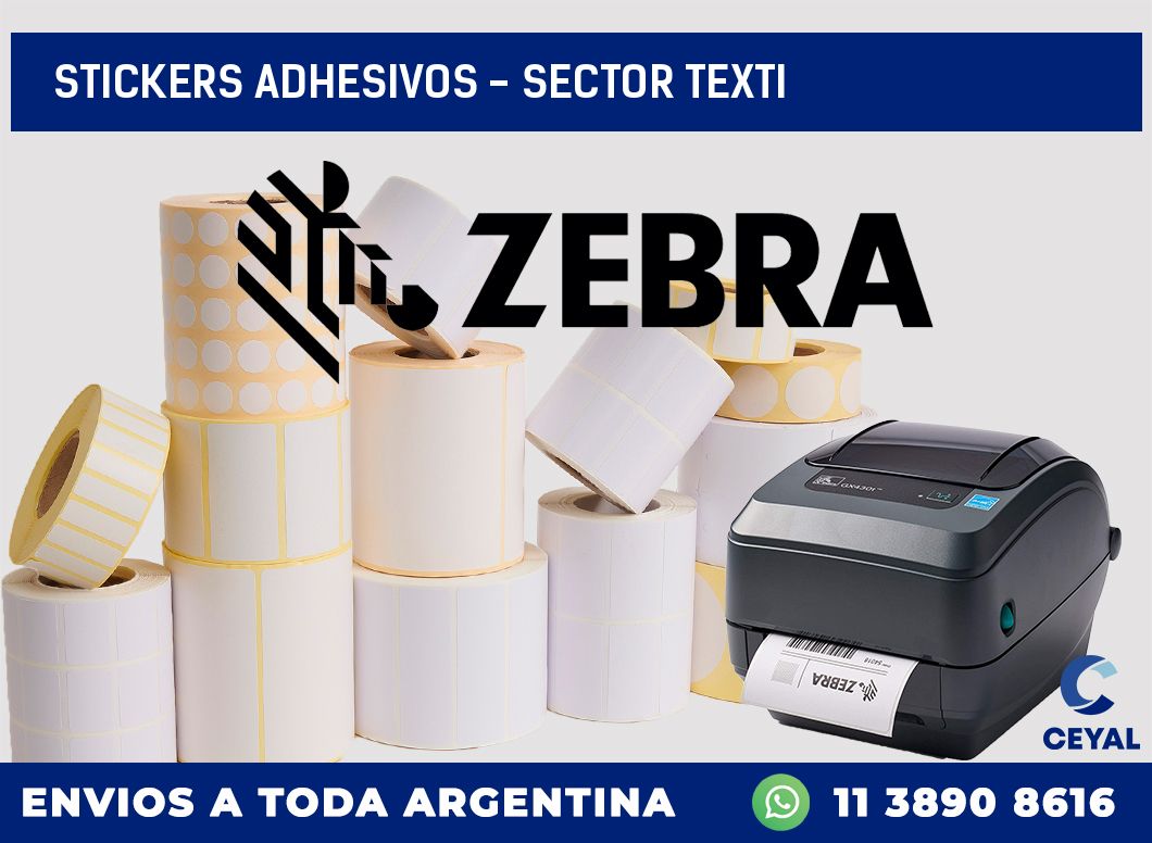 stickers adhesivos – sector texti