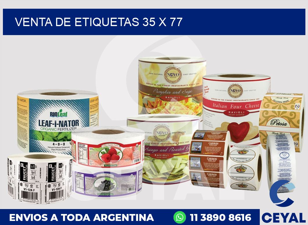 venta de etiquetas 35 x 77