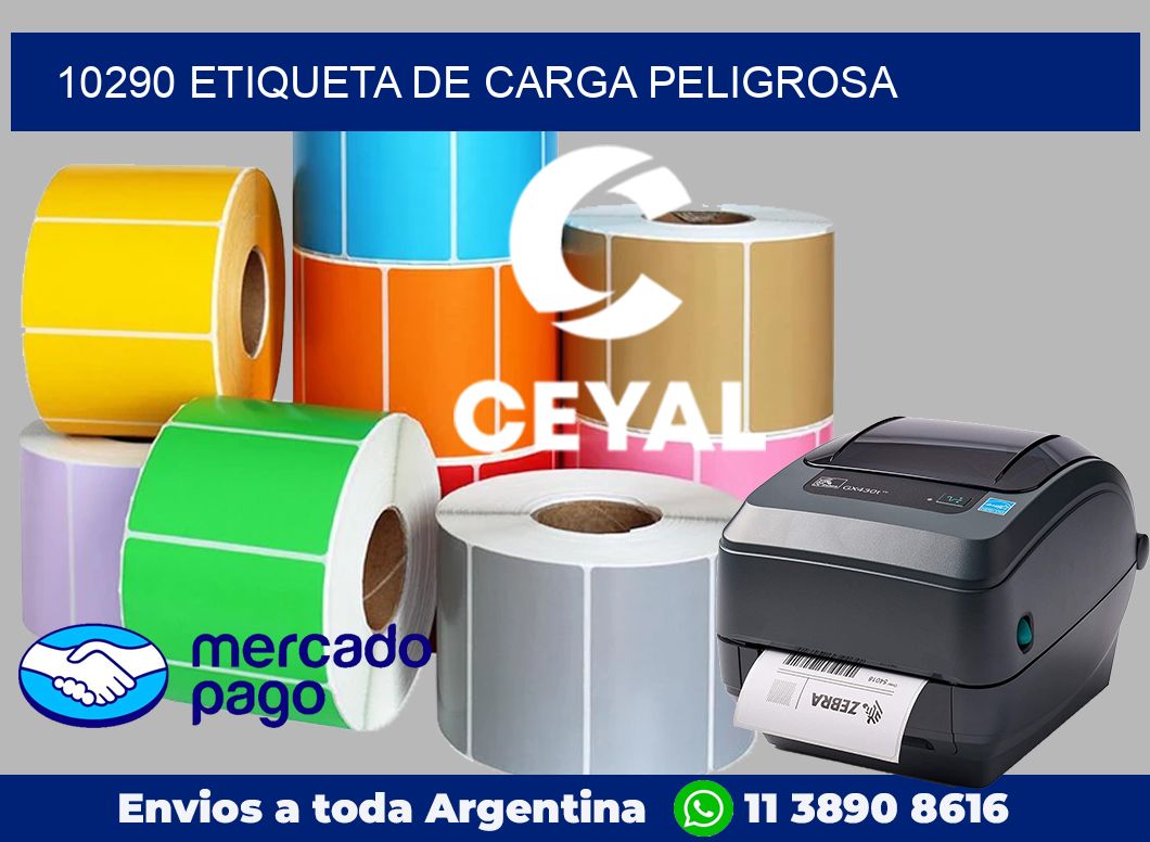10290 Etiqueta de carga peligrosa