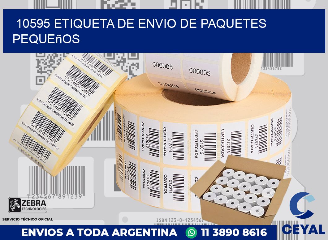 10595 Etiqueta de envio de paquetes pequeños