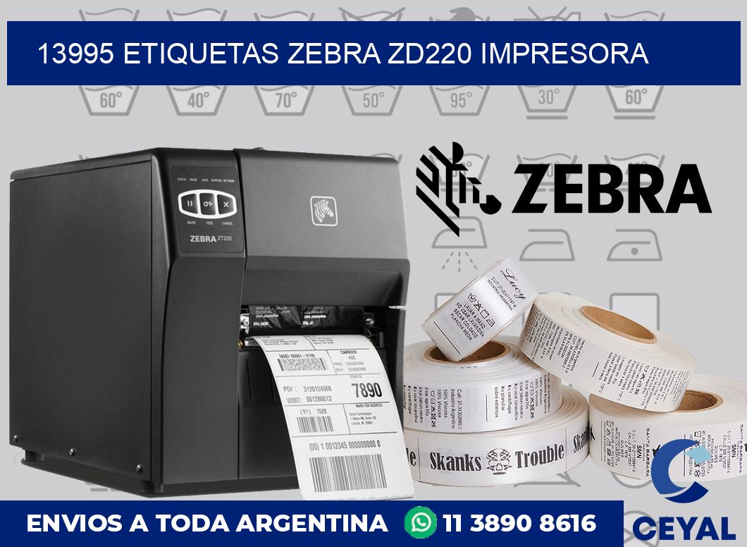 13995 etiquetas Zebra zd220 impresora