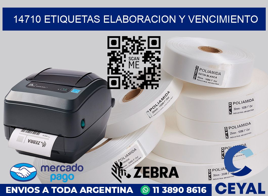 14710 Etiquetas elaboracion y vencimiento