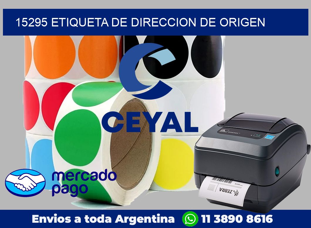 15295 Etiqueta de direccion de origen