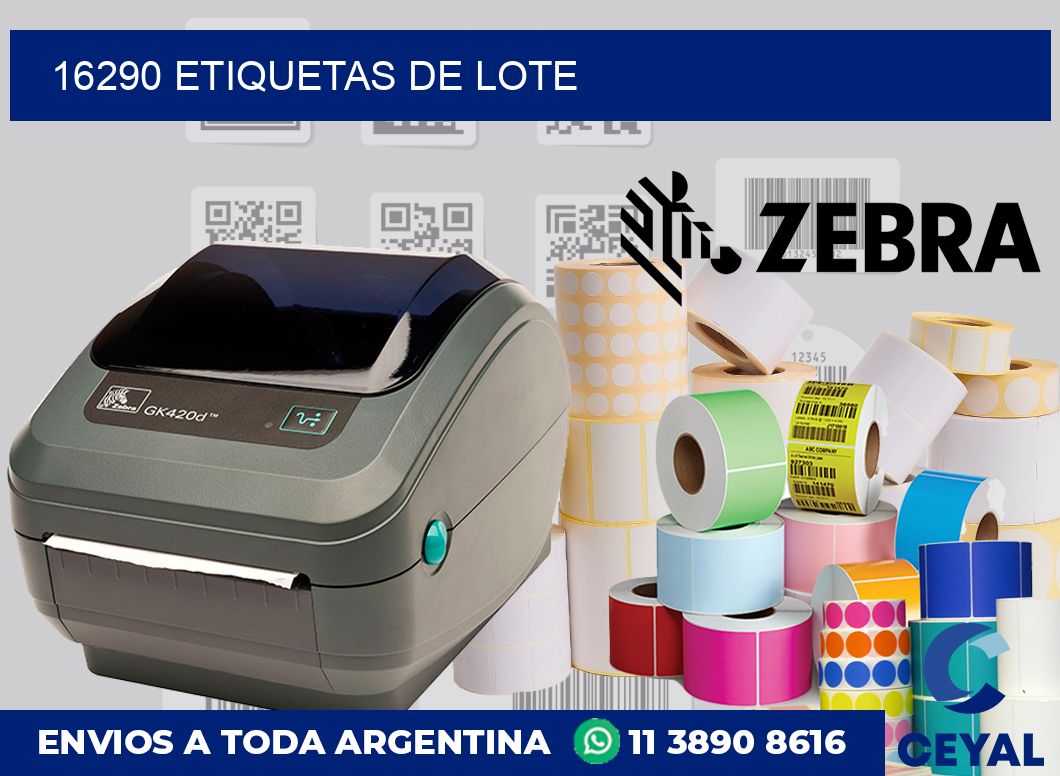 16290 Etiquetas de lote