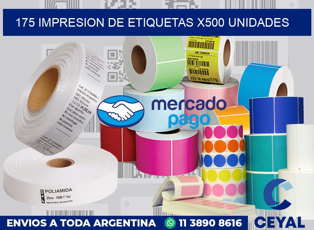 175 Impresion de etiquetas x500 unidades