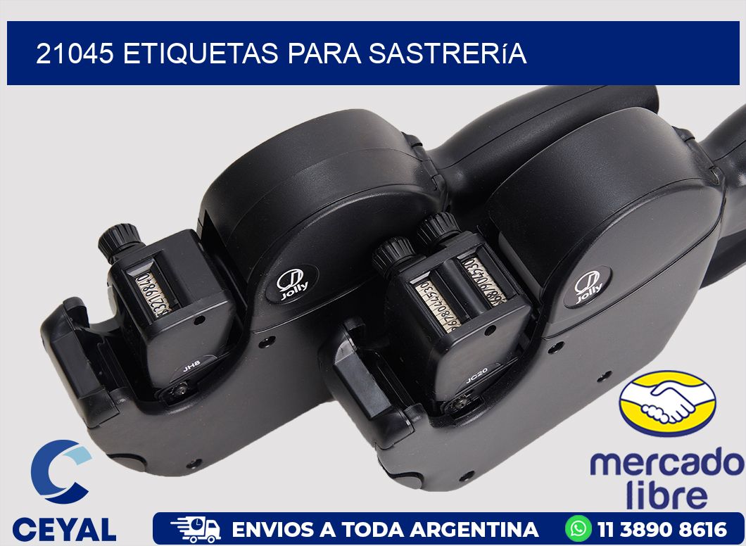21045 Etiquetas para sastrería