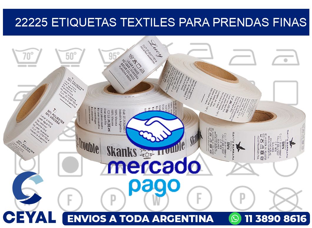 22225 Etiquetas textiles para prendas finas