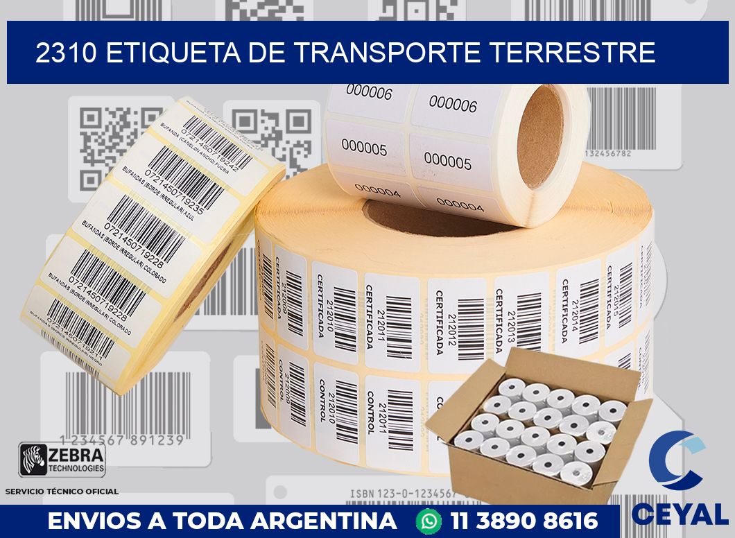2310 Etiqueta de transporte terrestre