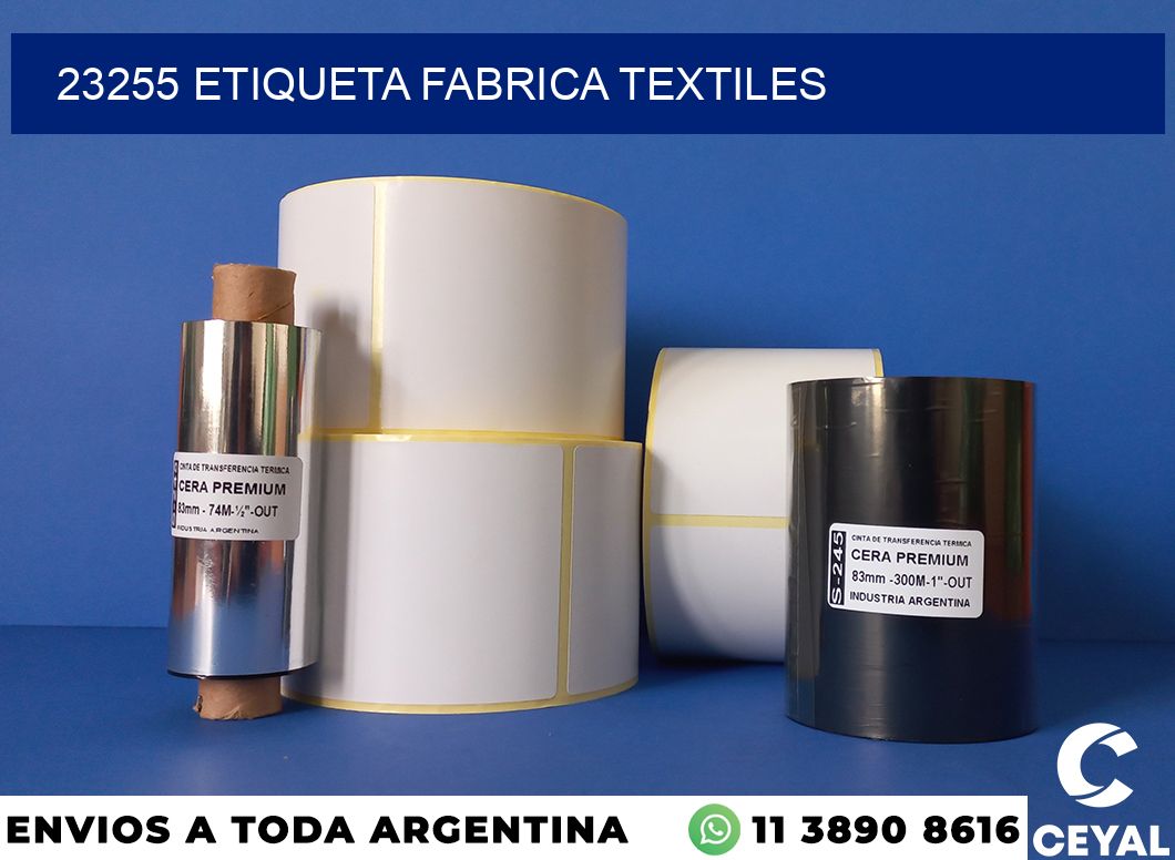 23255 etiqueta fabrica textiles