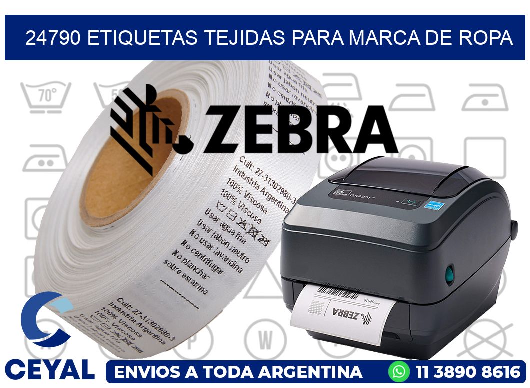 24790 Etiquetas Tejidas para Marca de Ropa