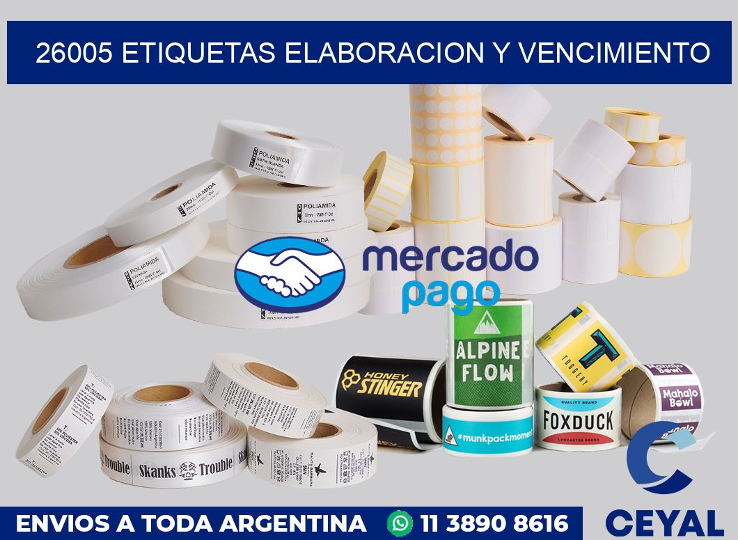 26005 Etiquetas elaboracion y vencimiento