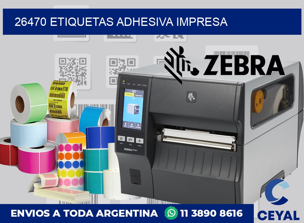 26470 etiquetas adhesiva impresa