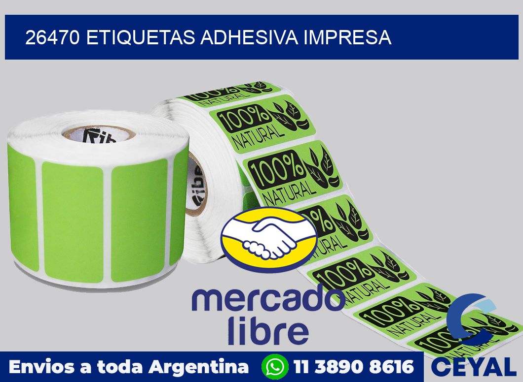 26470 etiquetas adhesiva impresa