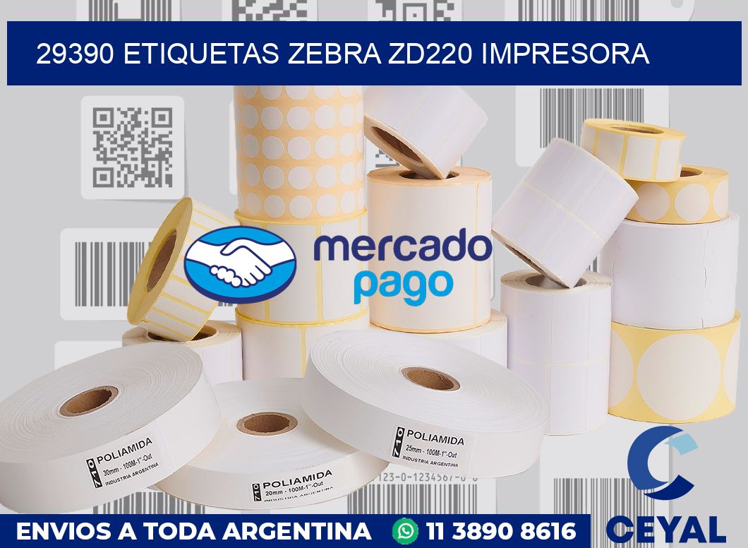 29390 etiquetas Zebra zd220 impresora
