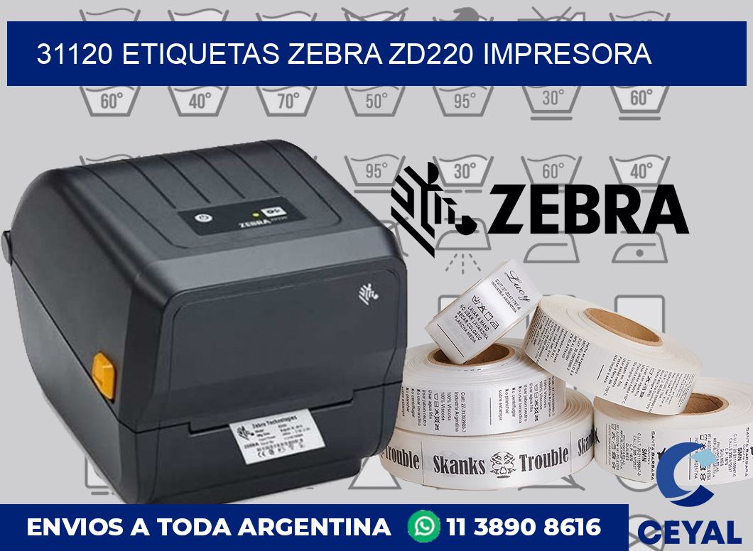 31120 etiquetas Zebra zd220 impresora