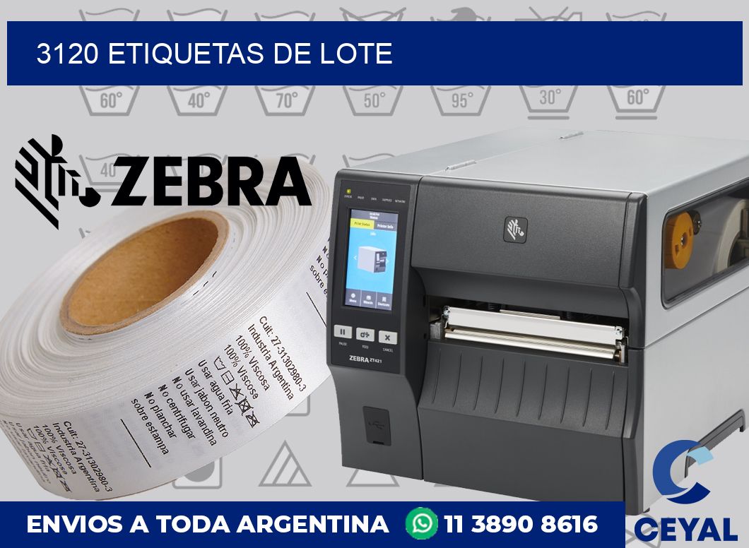 3120 Etiquetas de lote