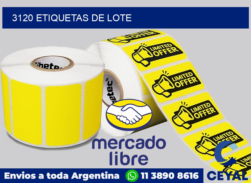 3120 Etiquetas de lote