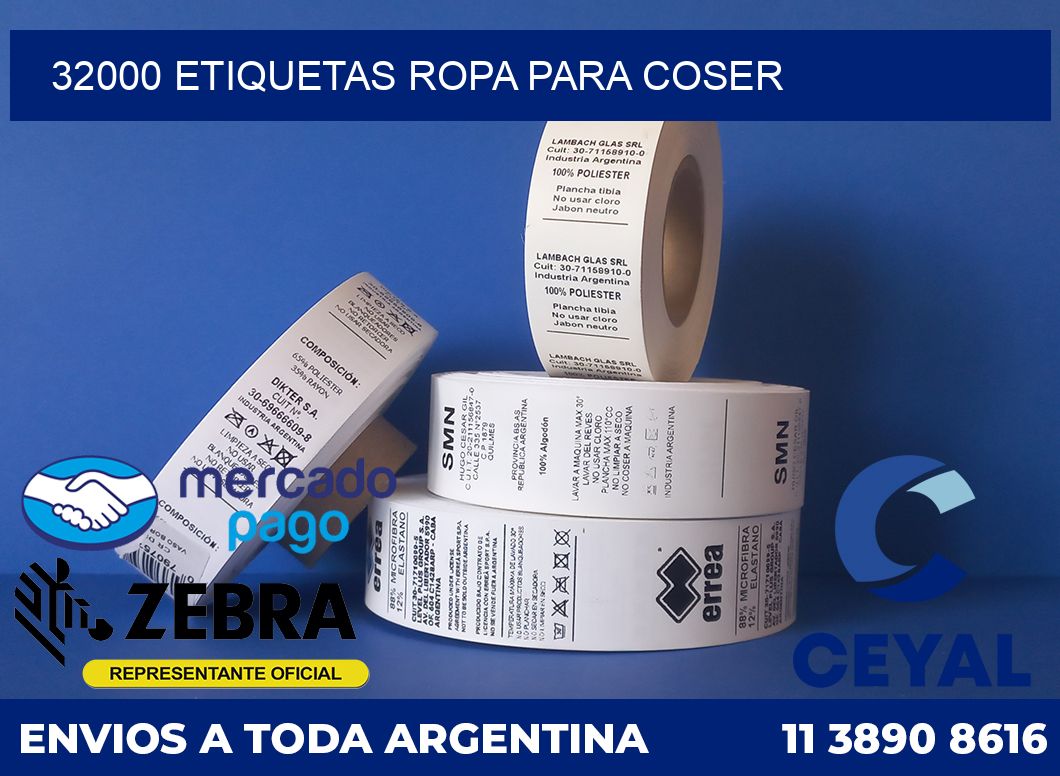 32000 Etiquetas ropa para coser