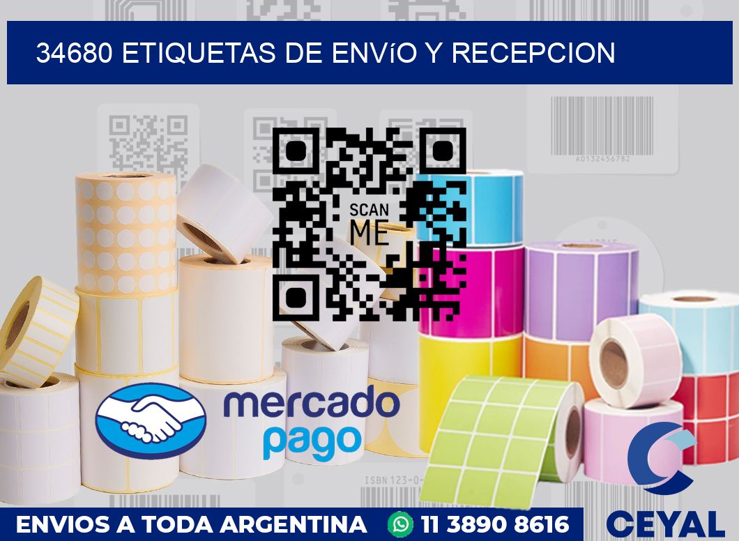34680 Etiquetas de envío y recepcion