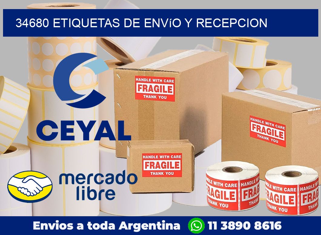 34680 Etiquetas de envío y recepcion