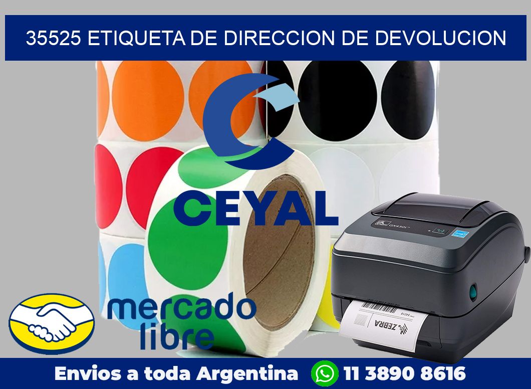 35525 Etiqueta de direccion de devolucion