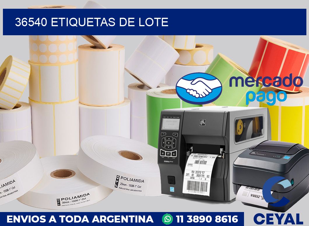 36540 Etiquetas de lote