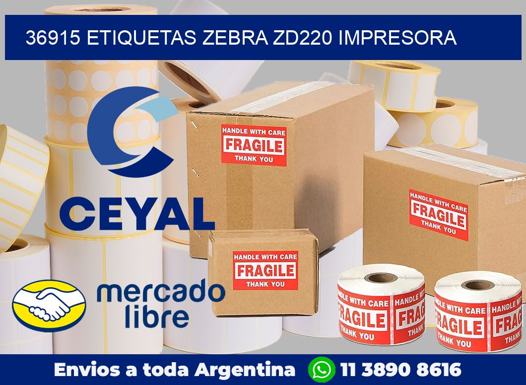 36915 etiquetas Zebra zd220 impresora