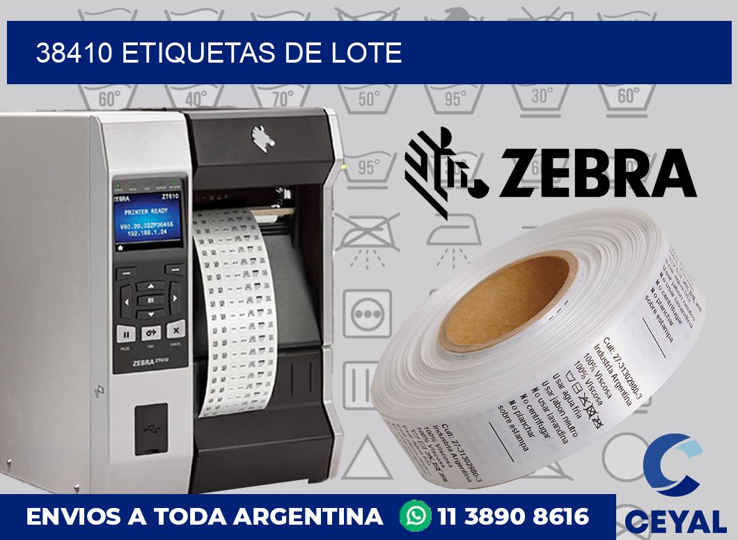 38410 Etiquetas de lote