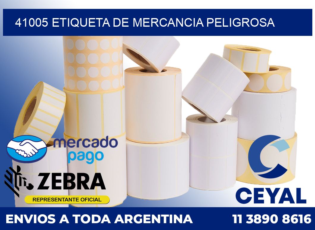 41005 Etiqueta de mercancia peligrosa