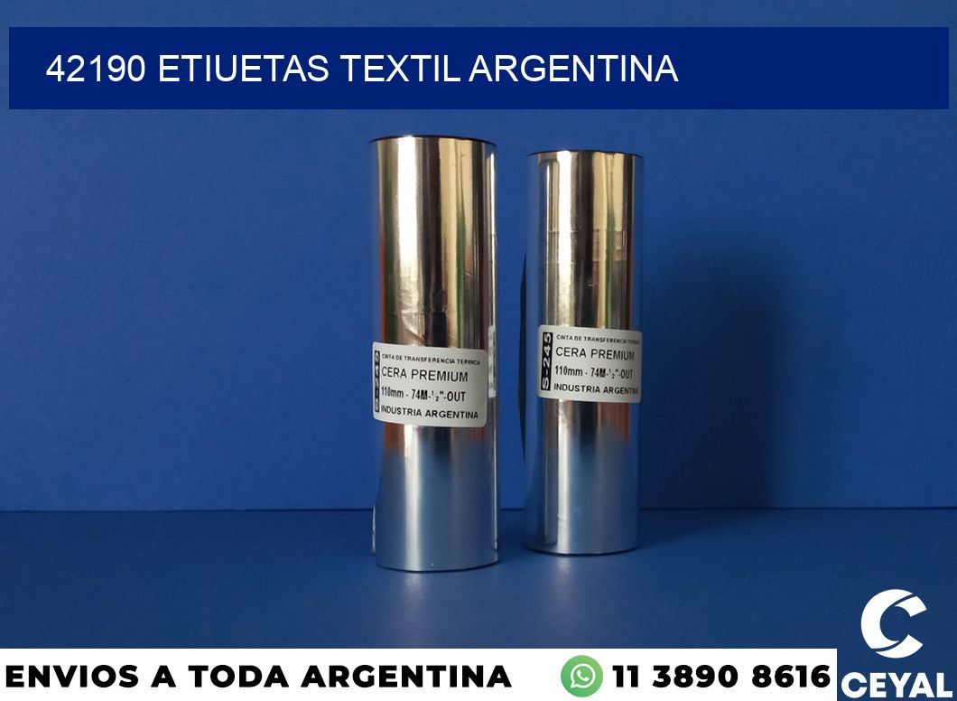 42190 etiuetas textil argentina
