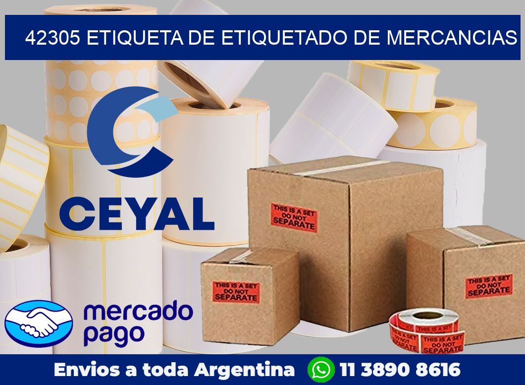 42305 Etiqueta de etiquetado de mercancias