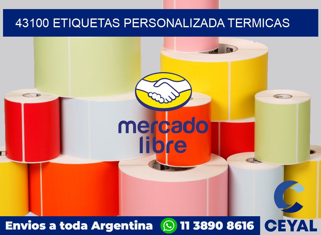 43100 etiquetas personalizada termicas