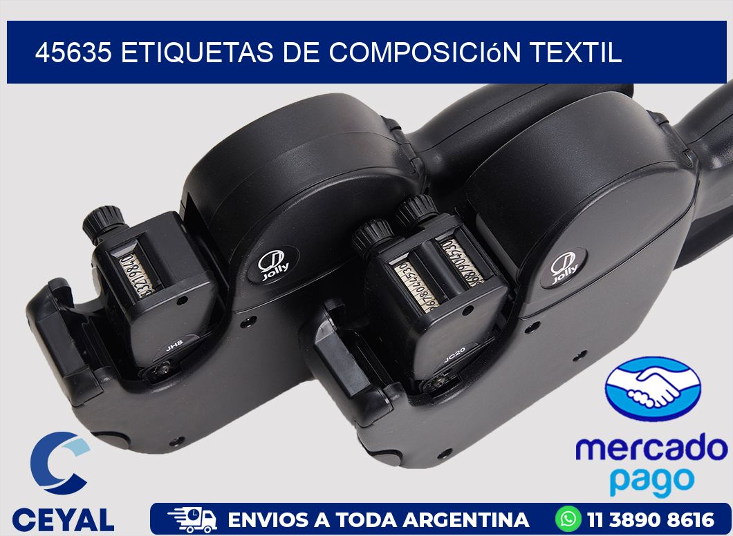 45635 Etiquetas de composición textil