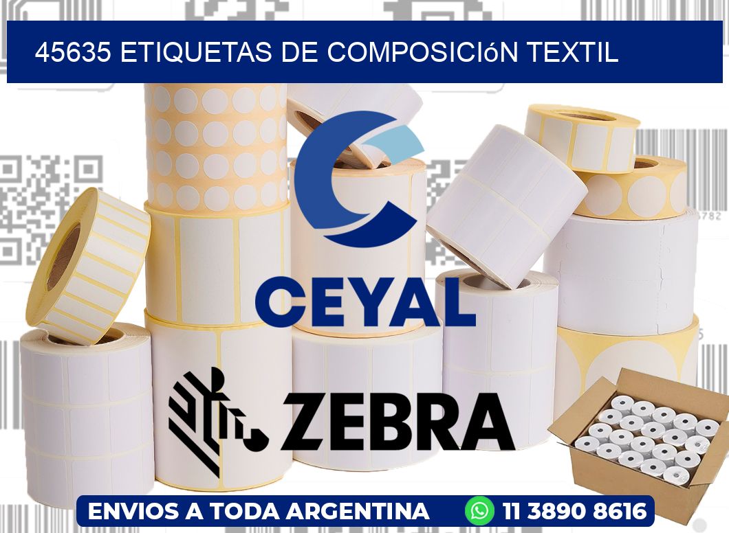 45635 Etiquetas de composición textil